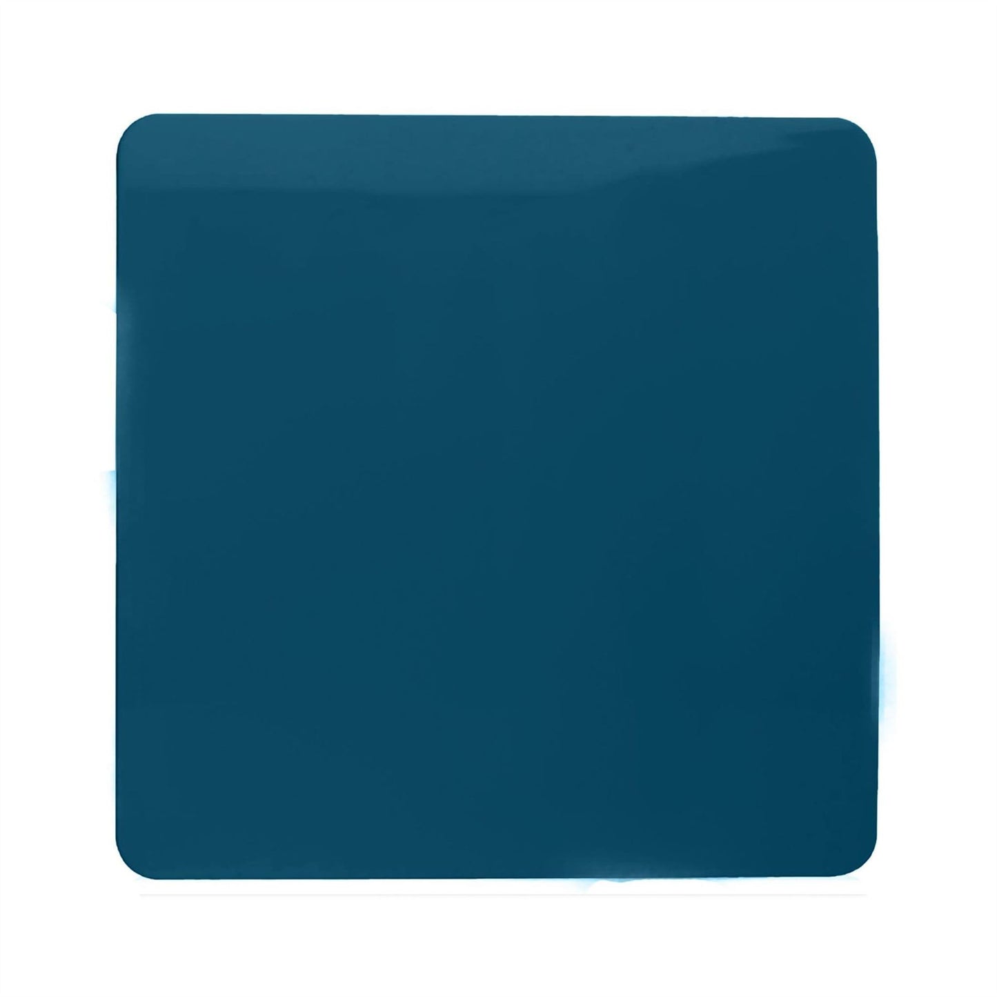Trendi Artistic Modern Glossy Tactile Single Blanking Plate Midnight Blue