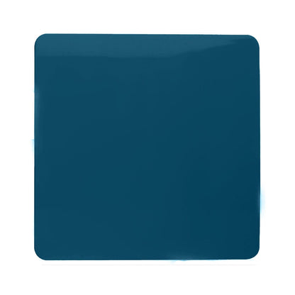 Trendi Artistic Modern Glossy Tactile Single Blanking Plate Midnight Blue