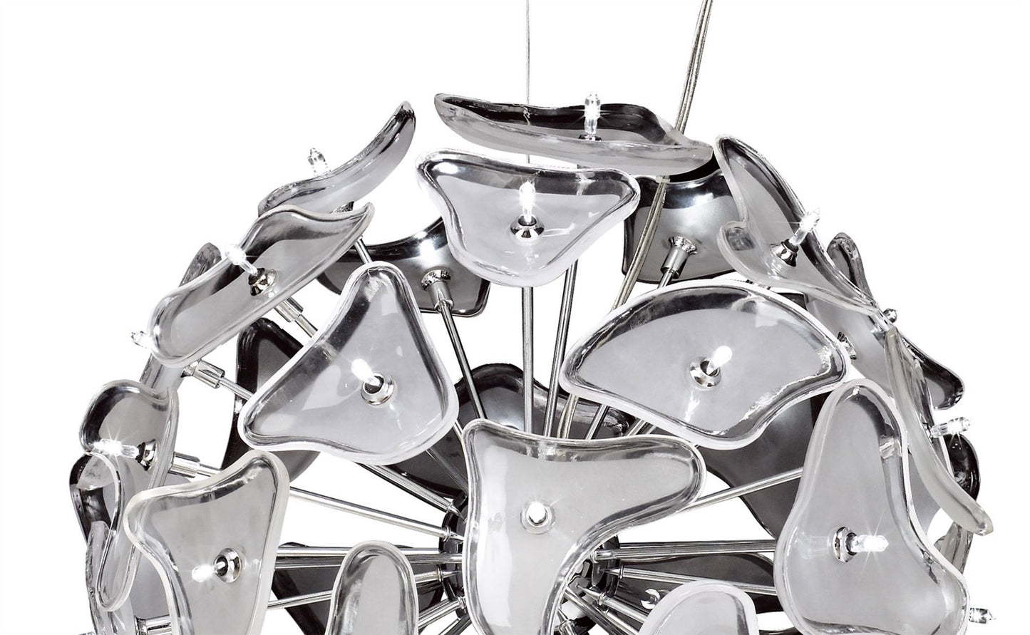 Mantra Otto 46cm Pendant 41 Light G4 Sphere, Polished Chrome/Frosted Glass, NOT LED/CFL Compatible