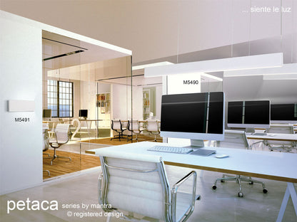 Mantra Fusion M5491 Petaca Wall Light 12W LED 3000K, 624lm, Matt White/ Acrylic, 3yrs Warranty