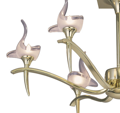 Mantra Viena 61cm Semi Flush Round 6 Light G9, Polished Brass