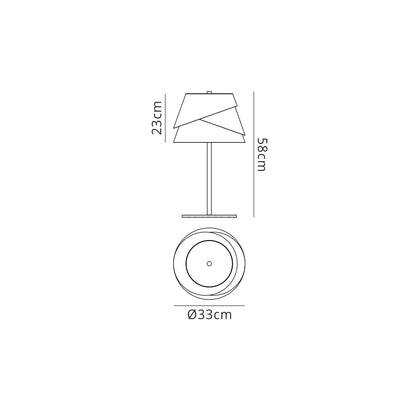 Mantra M5863 Alboran Table Lamp 1x40W (No Inc), Alumimium/ Iron