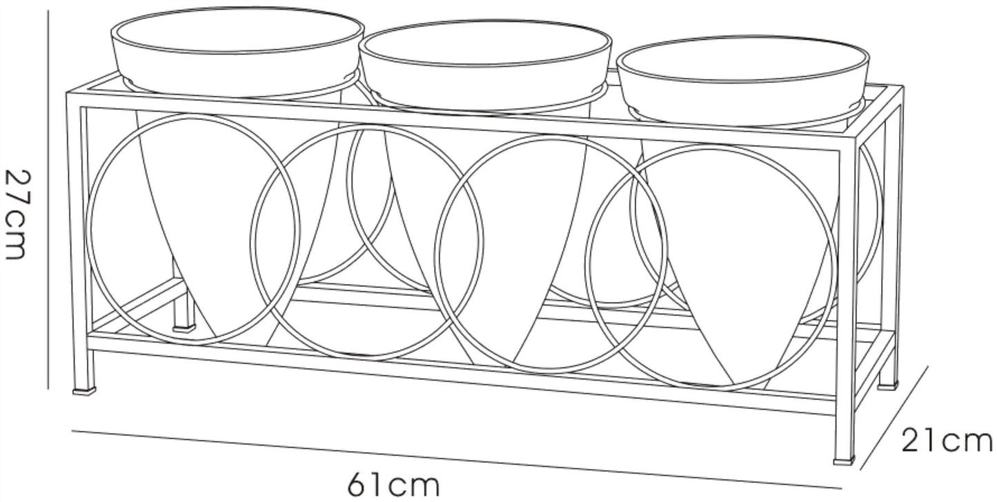 Diyas Home (DH) Tessa Candle Holder 3 Cone Polished Chrome/Clear Glass Art