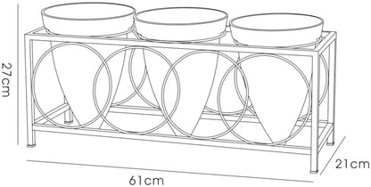 Diyas Home (DH) Tessa Candle Holder 3 Cone Polished Chrome/Clear Glass Art