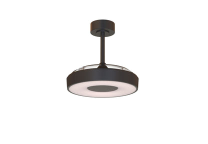 Coin Fan Mini Smart 40cm 36W LED Dimmable Ceiling With Built-In 25W DC Fan, 3000-5000K Remote, APP, Alexa & Google Voice Control, 5710lm, Black