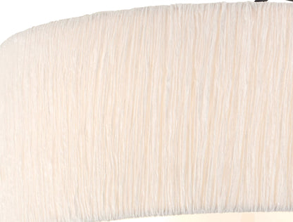 Mantra M1152 Eve Semi Ceiling 2 Light E27, Anthracite with White Oval Shade
