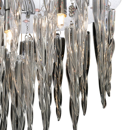 Diyas Tropez 30cm  3 Light G9 with RGB LEDs and Remote Control Polished Chrome/Glass Ceiling Light Fitting