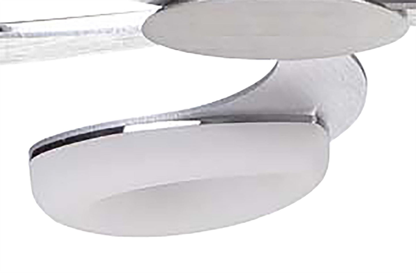 Mantra Fusion Juno 65cm Telescopic 5 Light 30W LED 3000K, 2700lm, Satin Aluminium/Frosted Acrylic/Polished Chrome, 3yrs Warranty