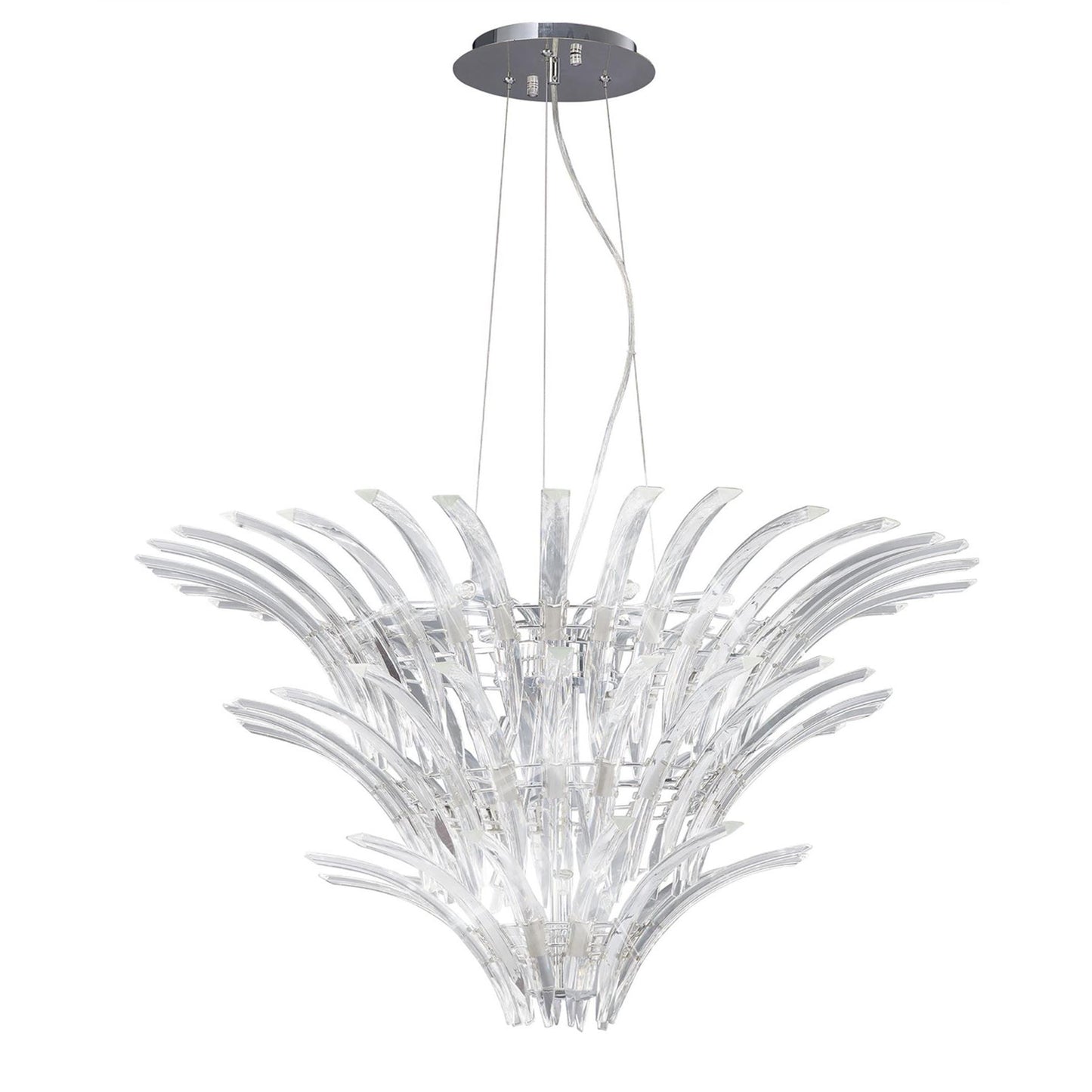 Diyas Sinclair 90cm  12 Light G9 Polished Chrome Ceiling Pendant Light Fitting