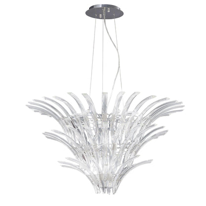 Diyas Sinclair 90cm  12 Light G9 Polished Chrome Ceiling Pendant Light Fitting