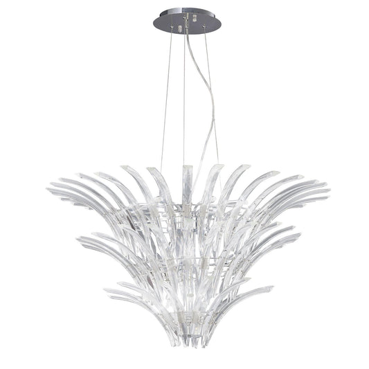 Diyas Sinclair 90cm  12 Light G9 Polished Chrome Ceiling Pendant Light Fitting
