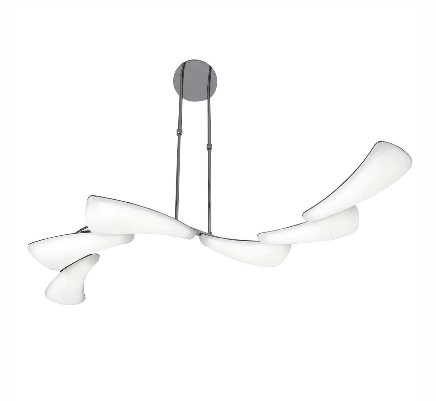 Mantra Mistral LED M3803 Mistral Telescopic 36W LED Line 3000K, 3240lm, Polished Chrome, Frosted Acrylic, 3yrs Warranty - M3803 Ceiling