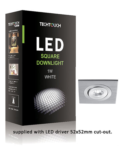 Techtouch Tech Downlight LED Square Downlight 1x1W 30°