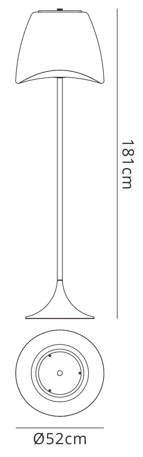 Mantra M1502 Cool Floor Lamp 2 Light E27 Foot Switch Indoor, Matt White/Opal White Item Weight: 22.5kg