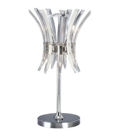 Diyas Sinclair Crystal Table Lamp 4 Light G9 Polished Chrome