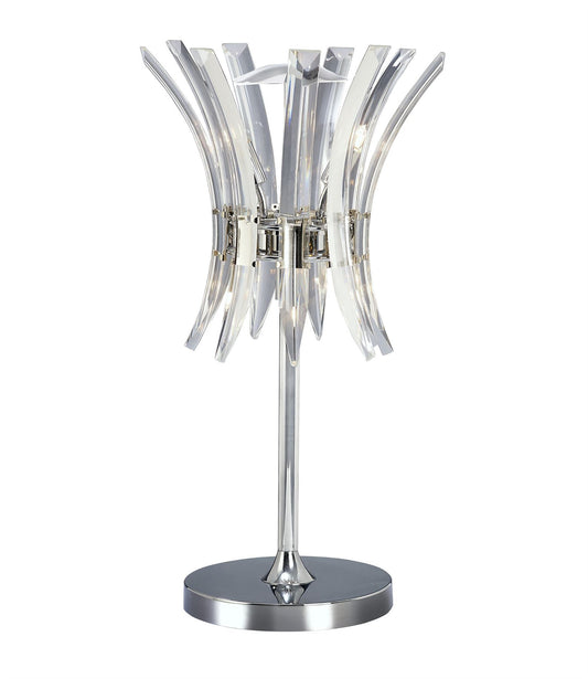 Diyas Sinclair Crystal Table Lamp 4 Light G9 Polished Chrome