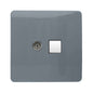 Trendi Switch 2 Gang TV Co-Axial & RJ45 Cat 6 Modern Designer PC Ethernet Sockets in Warm Grey