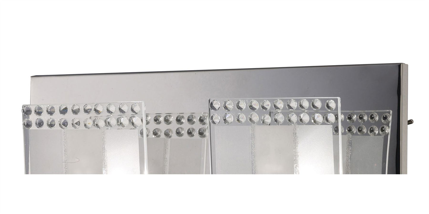Diyas Charis Wall Light Switched 2 Light G9 Polished Chrome/Glass/Crystal