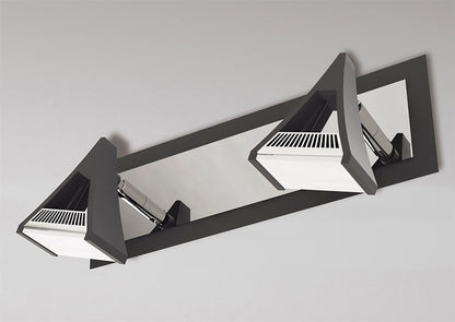 Mantra Fusion Filippo Linear Spot Light 2 Light LED 10W 3000K, 900lm, Matt Black/Polished Chrome, 3yrs Warranty