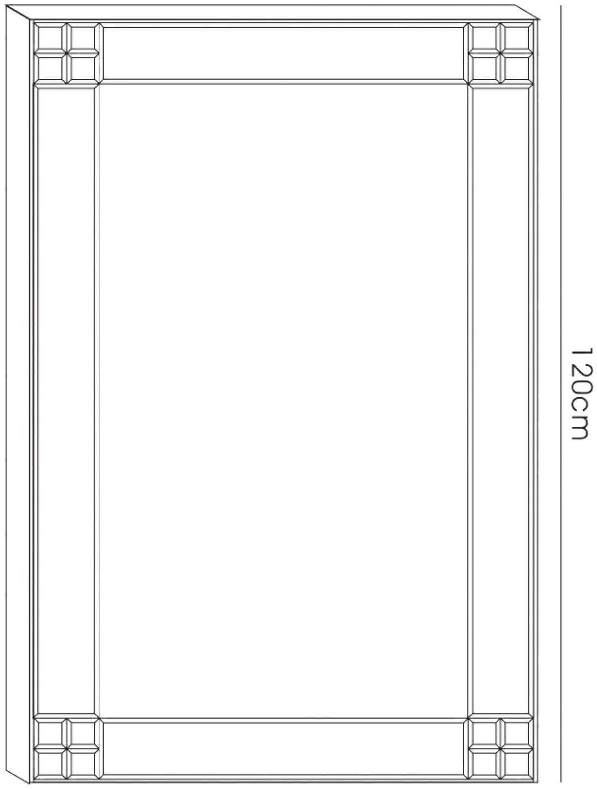 Diyas Home Vita 120cm x 80cm Square Cut Detailed Mirror (Pallet Shipment Only, Additional Charges May Apply.) Item Weight: 16kg Mirrors