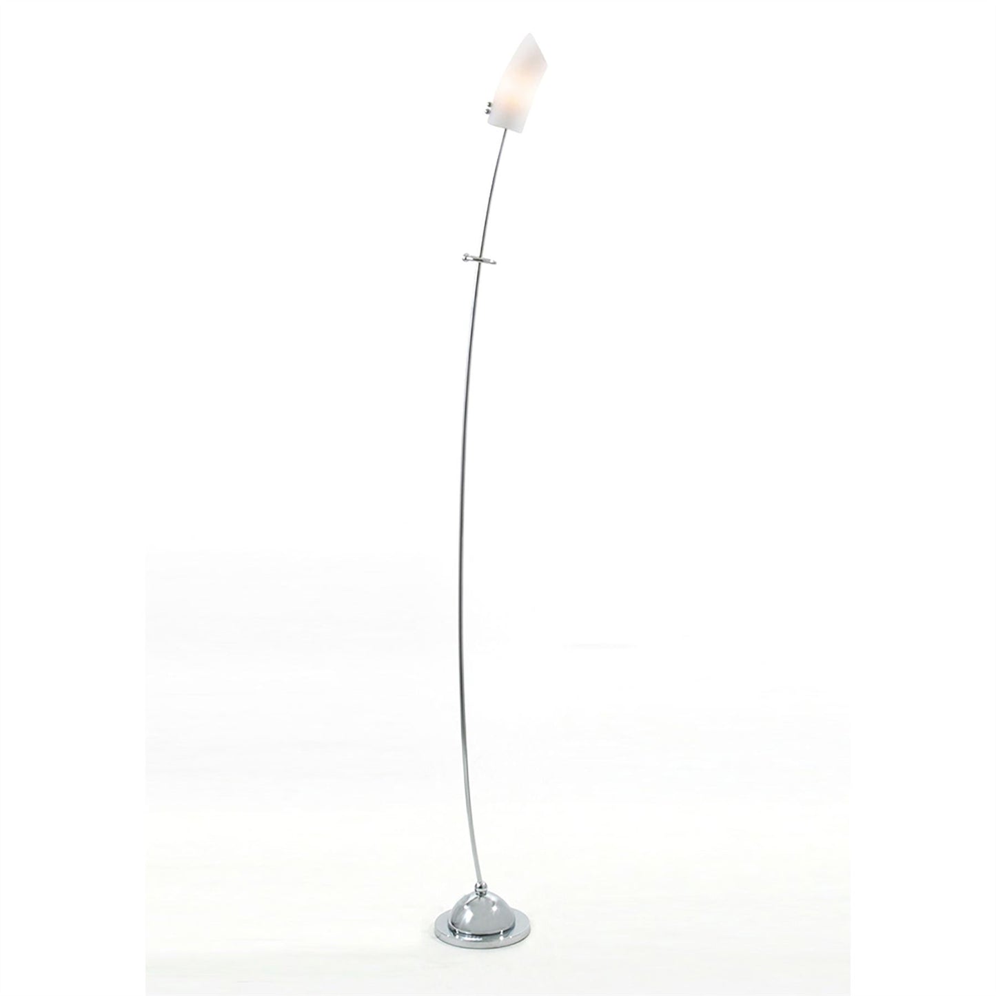 Diyas Lucia Floor Lamp with In-Line Dimmer 1 Light G9 Polished Chrome/Frosted Glass, NOT LED/CFL Compatible