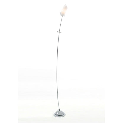 Diyas Lucia Floor Lamp with In-Line Dimmer 1 Light G9 Polished Chrome/Frosted Glass, NOT LED/CFL Compatible