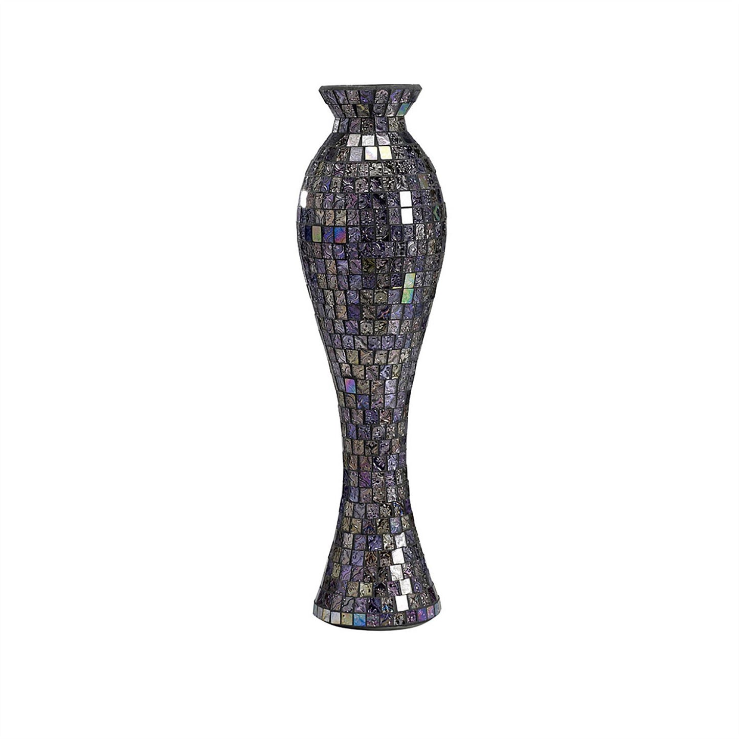 Diyas Home (DH) Carissa Mosaic Vase Large Purple/Multi-Colour Mosaic