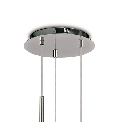 Deco Regina Pendant 3 Light G9 Polished Chrome/Chrome Plated Glass