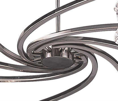 Mantra Rosa 82cm Del Desierto Telescopic Pendant 8 Light G9, Satin Nickel