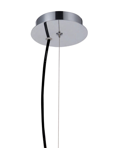 Mantra M4825 Triangle Pendant Small 1 Light E27, Cement/Polished Chrome