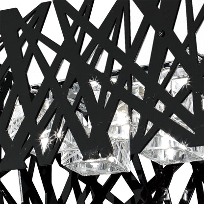 Mantra Tokio Rectangular Telescopic 10 Light G9 Polished Chrome/Black