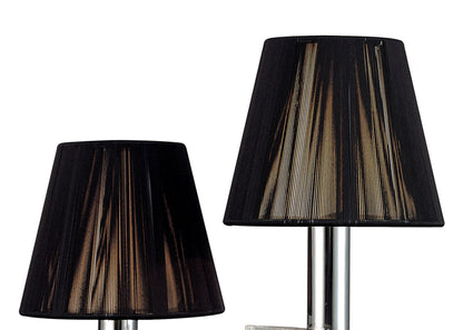 Mantra Acanto Table Lamp 2 Light E14, Polished Chrome with Black Shades