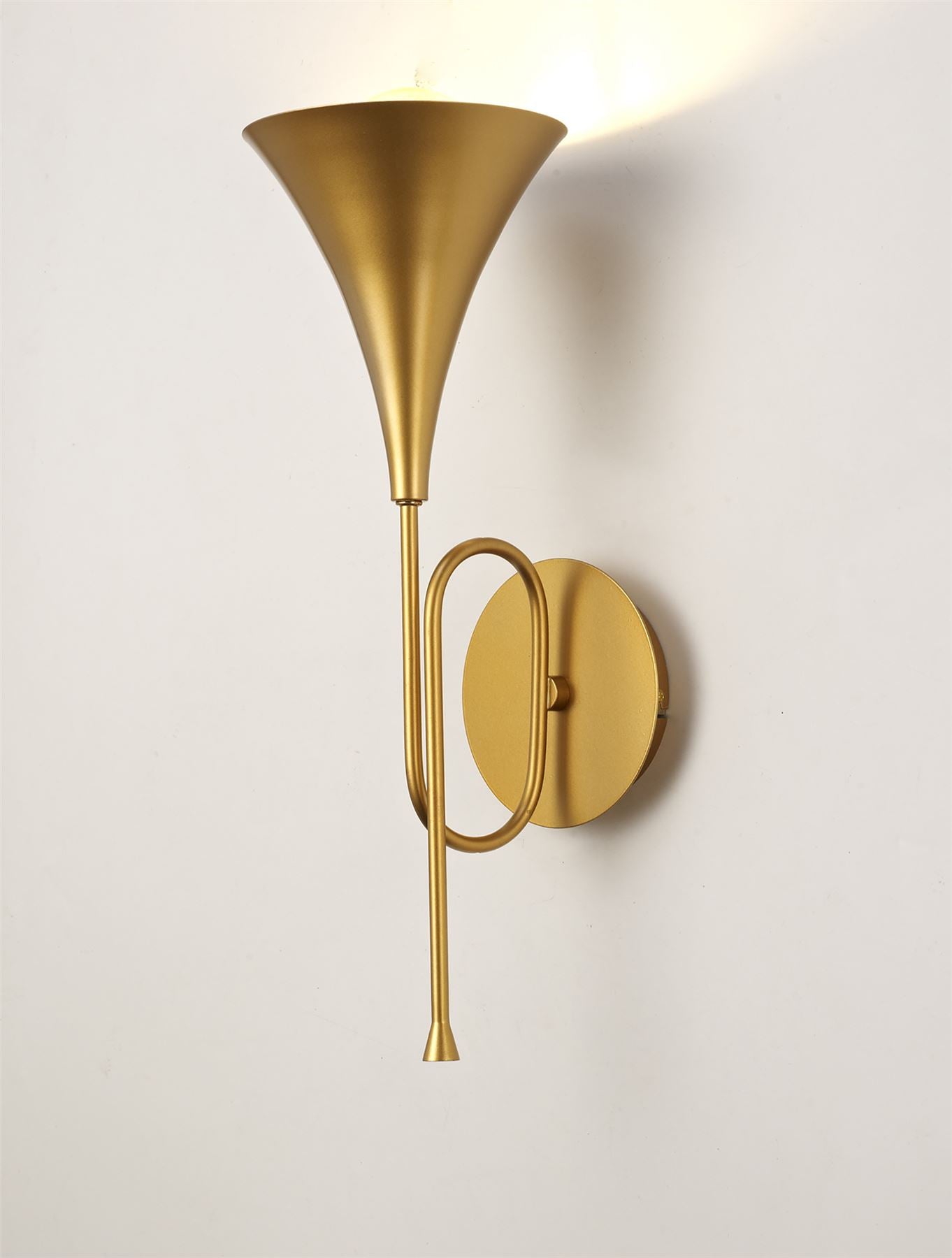 Mantra M6353 Jazz Wall Light, 1 x E27 (Max 20W), Gold Painting