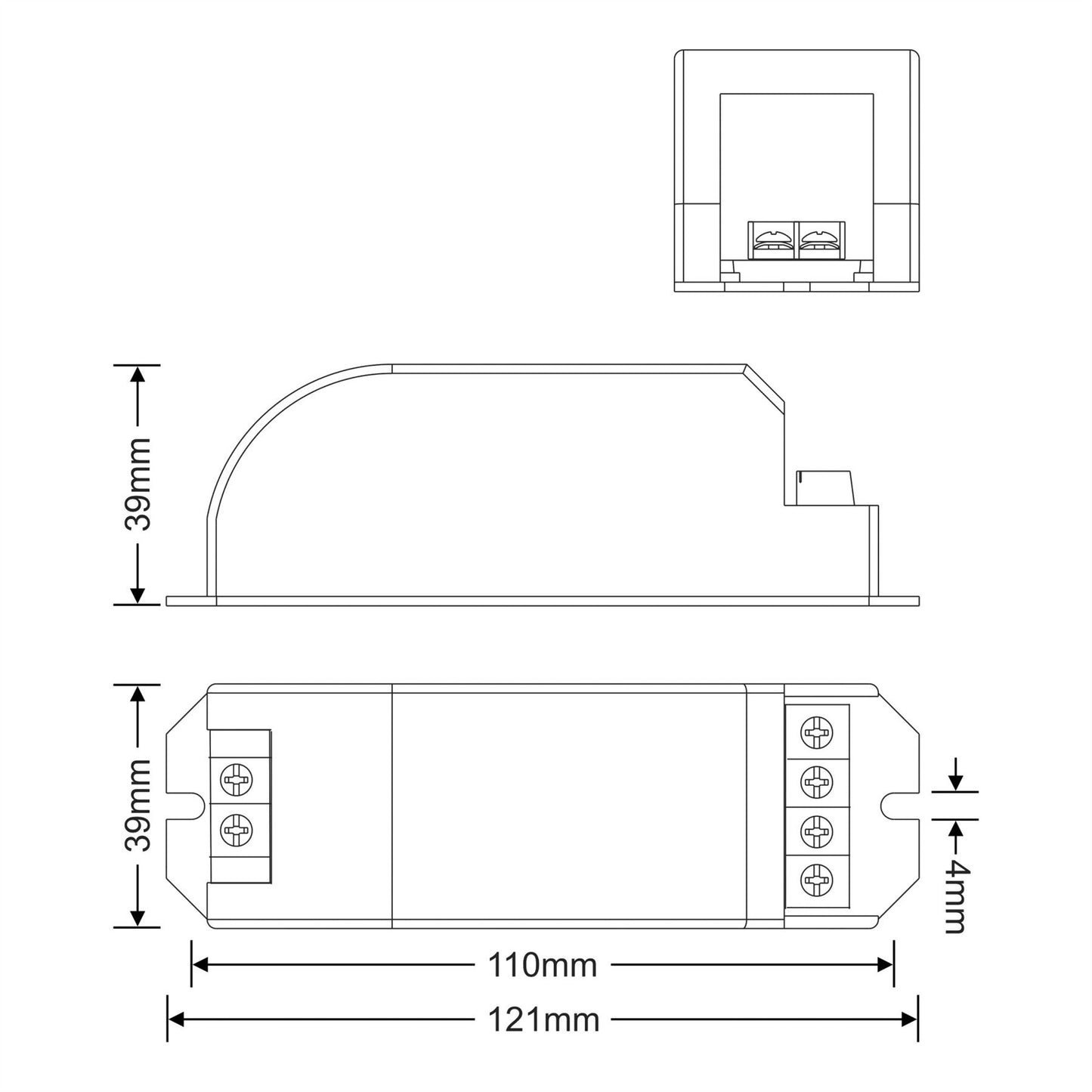 LTECH 1-10V Constant Voltage 1 Channel CV 0/1-10V Dimming Driver, 12/24V DC
