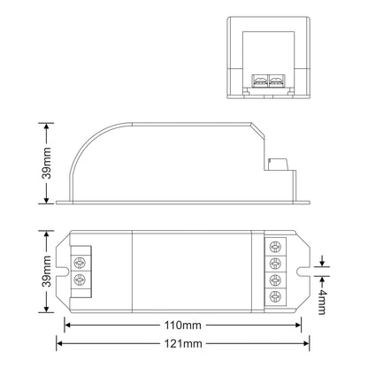 LTECH 1-10V Constant Voltage 1 Channel CV 0/1-10V Dimming Driver, 12/24V DC