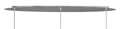 Mantra M5145 Organica Linear Pendant 3 Light E27 Line, Gloss White/Polished Chrome