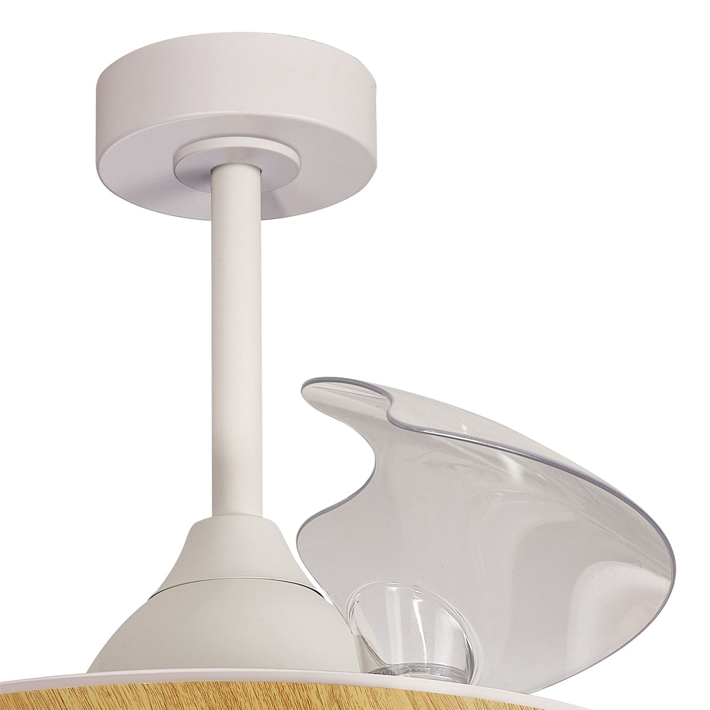 Alaska 50cm 50W LED Dimmable Ceiling Light With Built-In 30W DC Fan, 2700-5000K Remote & APP Control, 3300lm, Wood, 5yrs Warranty