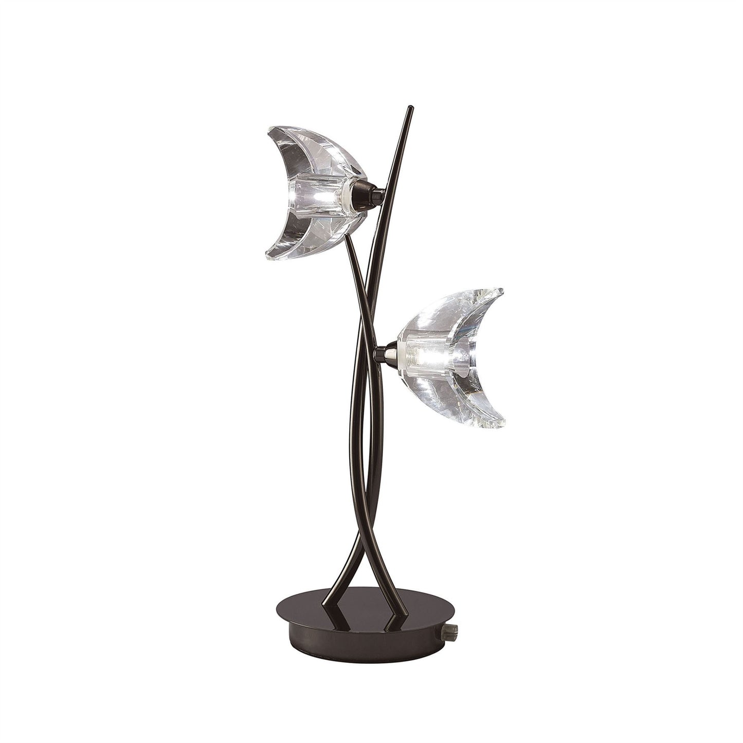 Mantra Eclipse Table Lamp 2 Light G9, Black Chrome