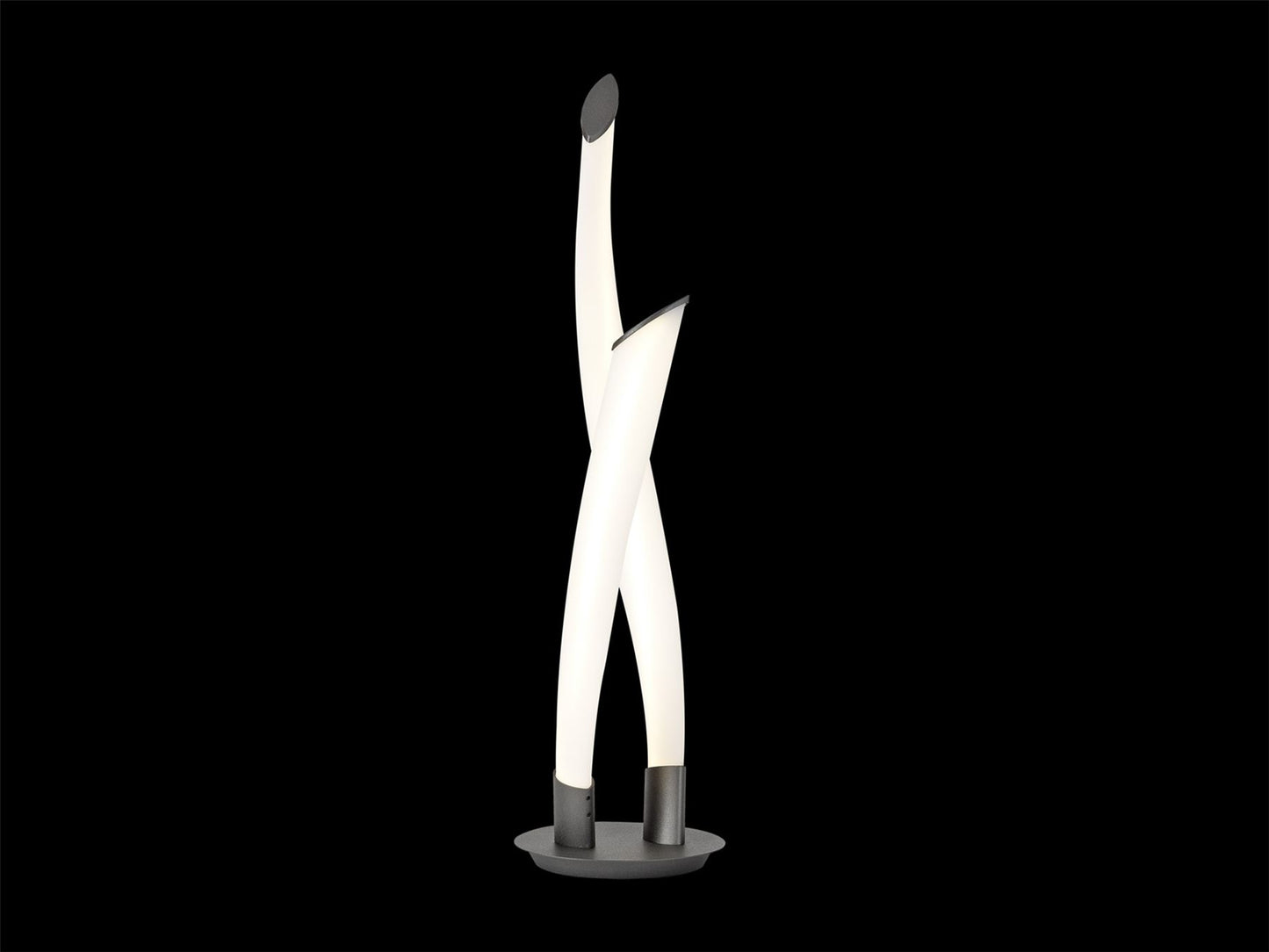 Mantra Armonia 2 Light Table Lamp, 18W LED, 3000K, 1350lm, Titanium/Frosted Acrylic, 3yrs Warranty