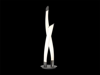 Mantra Armonia 2 Light Table Lamp, 18W LED, 3000K, 1350lm, Titanium/Frosted Acrylic, 3yrs Warranty
