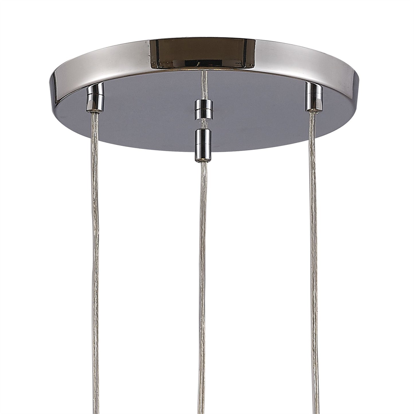 Diyas Emilia 43cm  3 Light E14 Round Polished Chrome/Crystal Ceiling Pendant Light Fitting