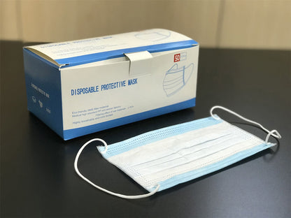 Deco Additions Disposable Basic Mask, (Pack 50) High Standard PP Non-Woven Fabrics, Filtering Effects Of Raw Materials =95%, Breathable and Comfortable.
