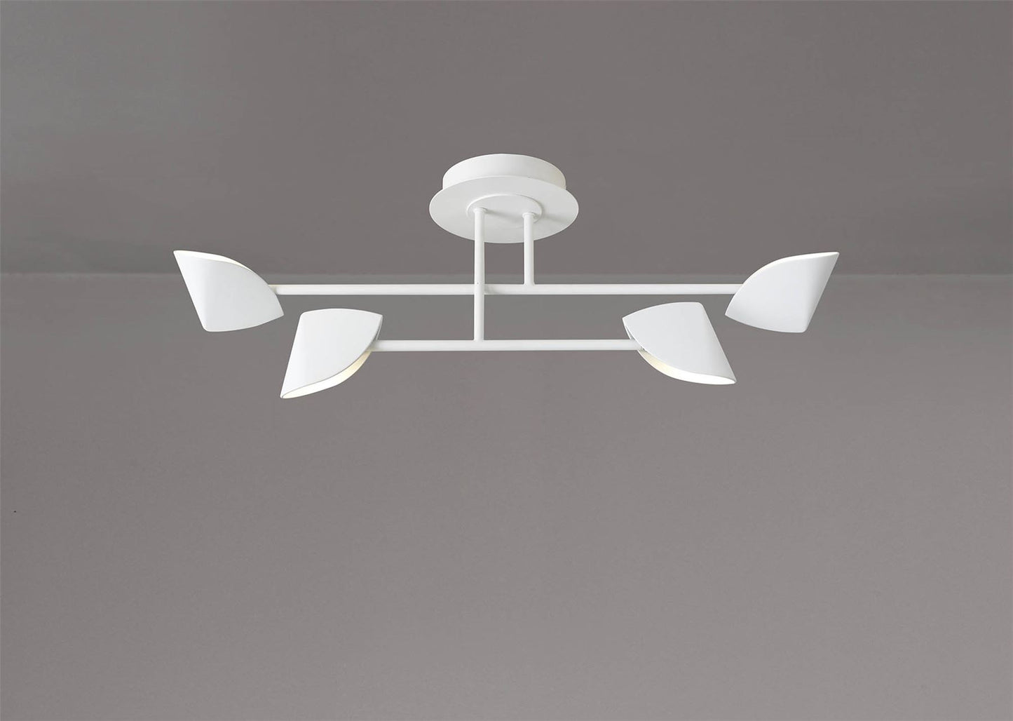 Mantra Capuccina Small 4 Light Semi Flush, 30W LED, 3000K, 2100lm, White, 3yrs Warranty