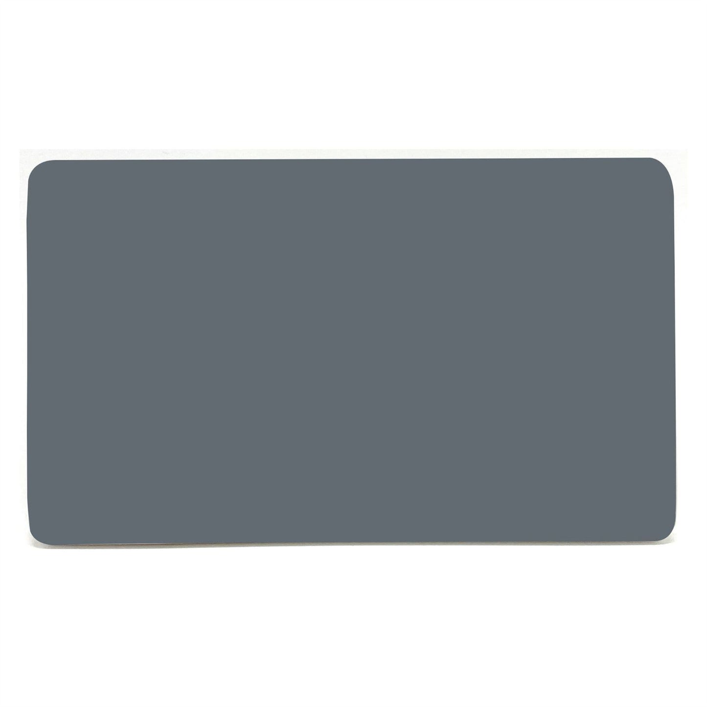 Trendi 2 Gang Artistic Modern Glossy Tactile Double Blanking Plate Warm Grey