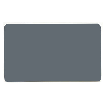 Trendi 2 Gang Artistic Modern Glossy Tactile Double Blanking Plate Warm Grey