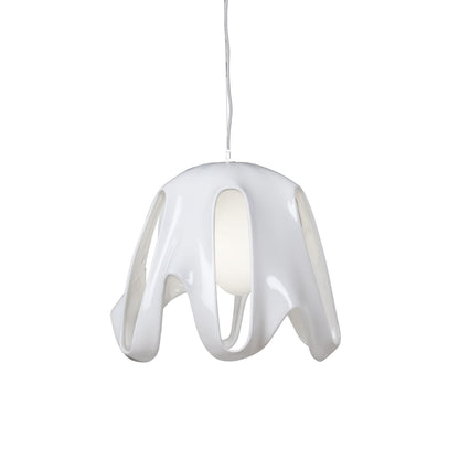 Mantra M3740 Phantom Pendant 1 Light E27, Gloss White/Frosted White Glass/Polished Chrome