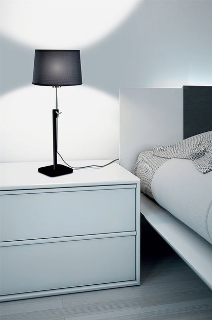 Mantra M5321 Habana Table Lamp Telescopic WITHOUT SHADE 1 Light E27 Black/Polished Chrome