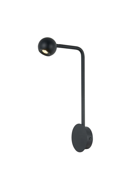 Mantra Fusion Eyes Wall Light, 6W LED, 3000K, 390lm, Sand Black, 3yrs Warranty