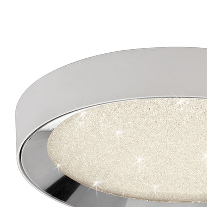 Mantra Fusion M5922 Male Flush 65cm Round 40W LED 3000-6500K Tuneable, 3200lm, Remote Control Chrome/ Acrylic, 3yrs Warranty - M5922 Crystal