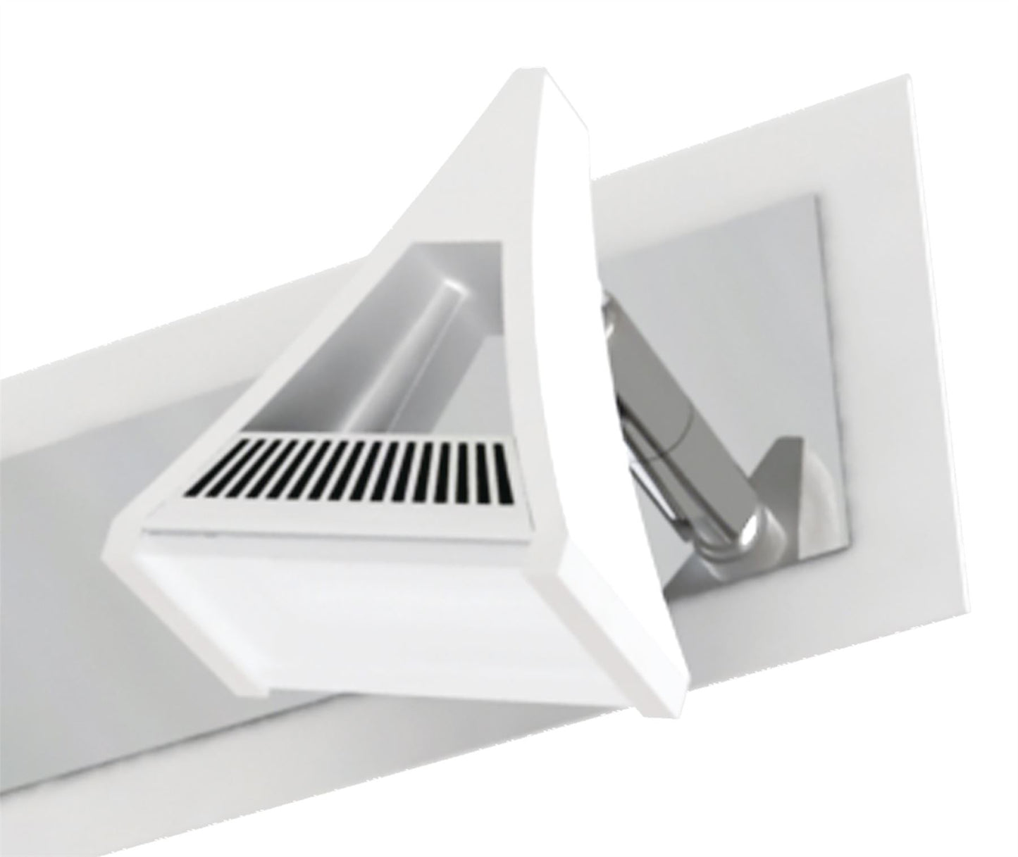 Mantra Fusion Filippo Linear Spot Light 2 Light LED 10W 3000K, 900lm, Matt White/Polished Chrome, 3yrs Warranty